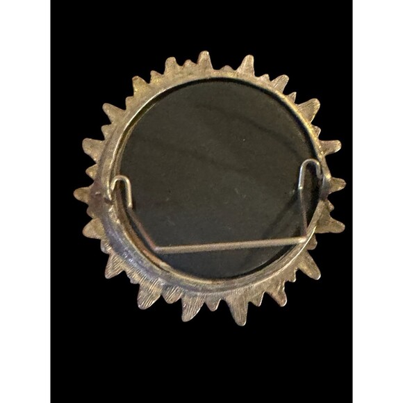 Small VTG Silver Tone Picture Photo Frame Round Ornate Filigree Fancy Mini 2” - Picture 3 of 6